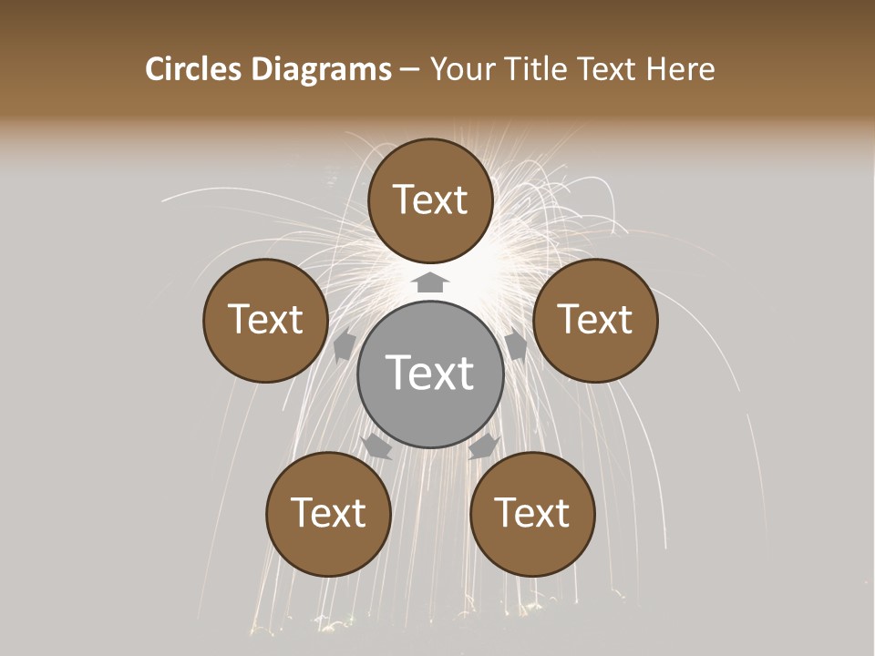 Red Sparkler Spin PowerPoint Template