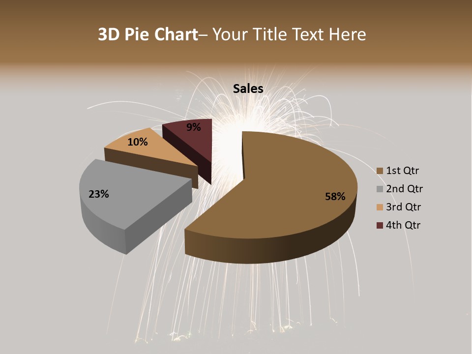 Red Sparkler Spin PowerPoint Template