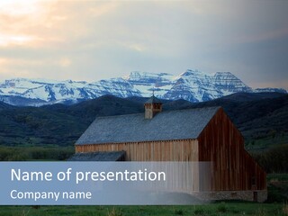 Barn Wood Rural Utah Views PowerPoint Template