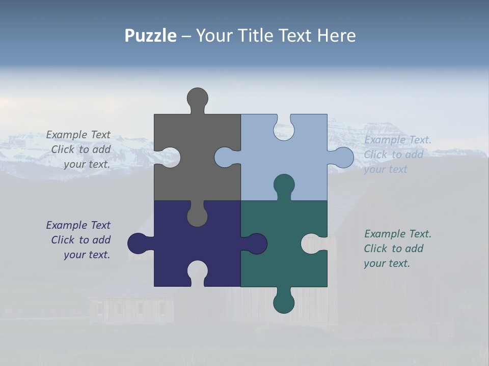 Barn Wood Rural Utah Views PowerPoint Template