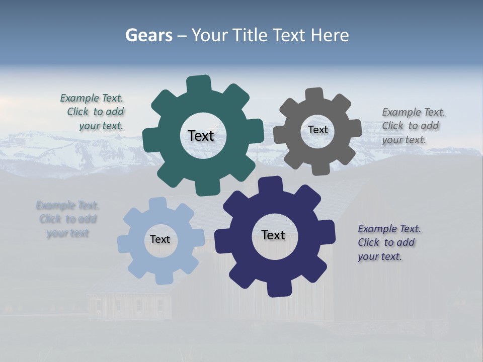 Barn Wood Rural Utah Views PowerPoint Template