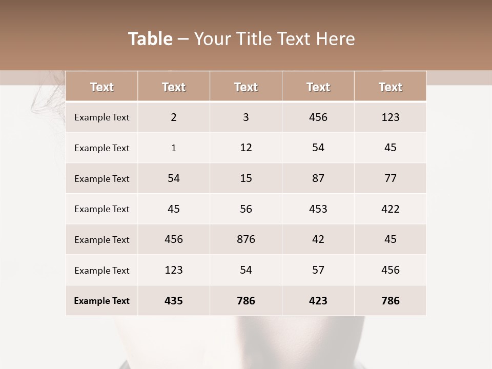Head Style Hair PowerPoint Template
