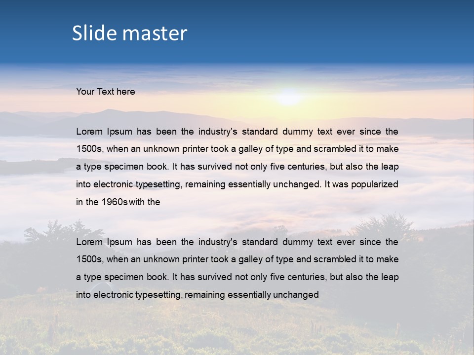 Tent Heaven Wonderful PowerPoint Template