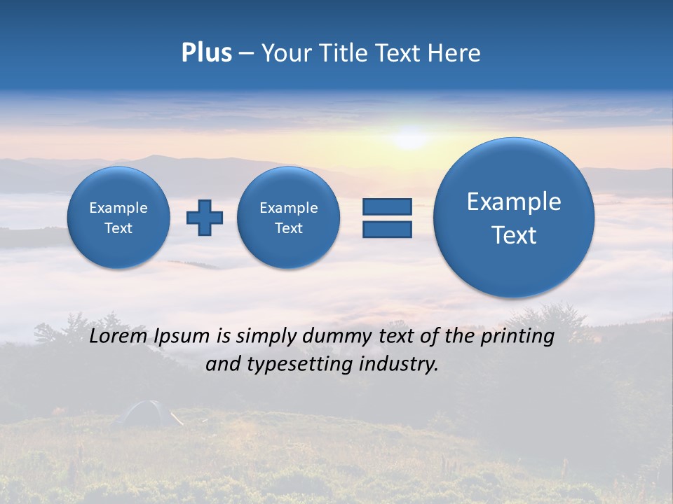 Tent Heaven Wonderful PowerPoint Template