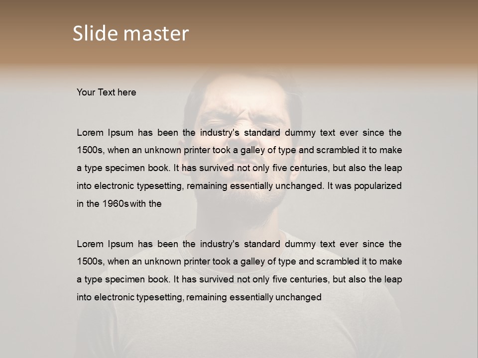 Beard Toning Bad Smell PowerPoint Template