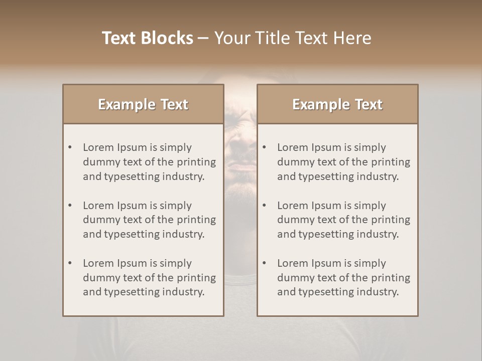 Beard Toning Bad Smell PowerPoint Template