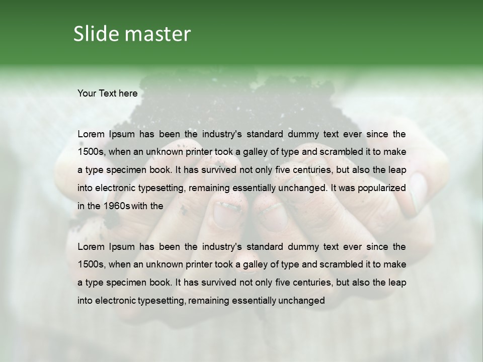Humus Green Compost Soil PowerPoint Template