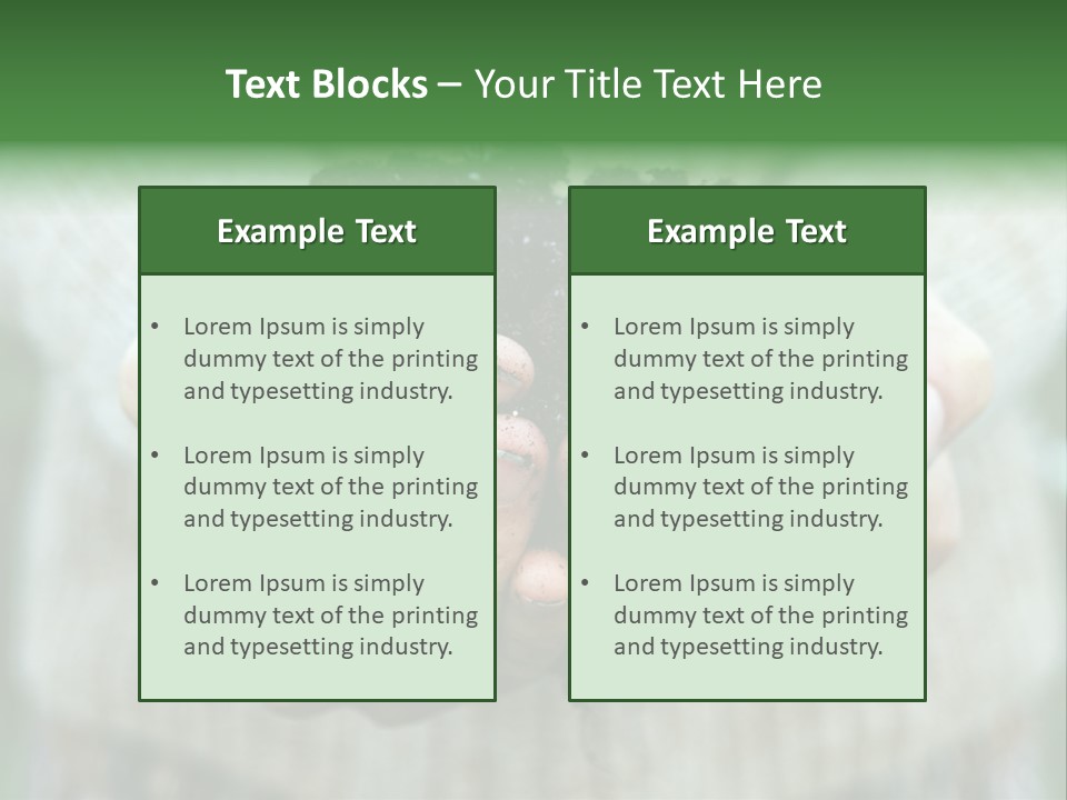 Humus Green Compost Soil PowerPoint Template