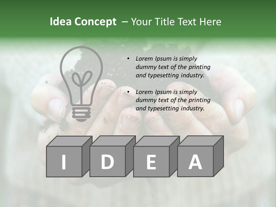 Humus Green Compost Soil PowerPoint Template