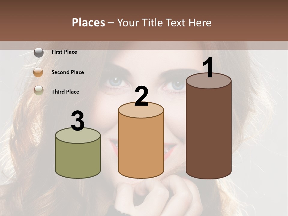 Smile Teeth Caucasian Fashion PowerPoint Template