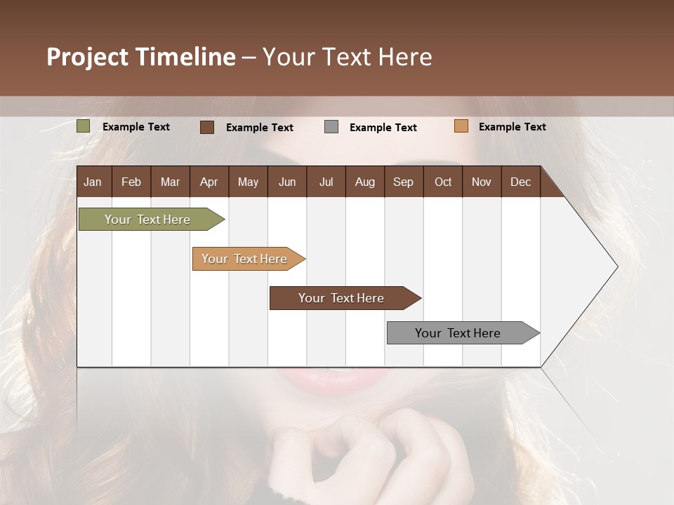 Smile Teeth Caucasian Fashion PowerPoint Template