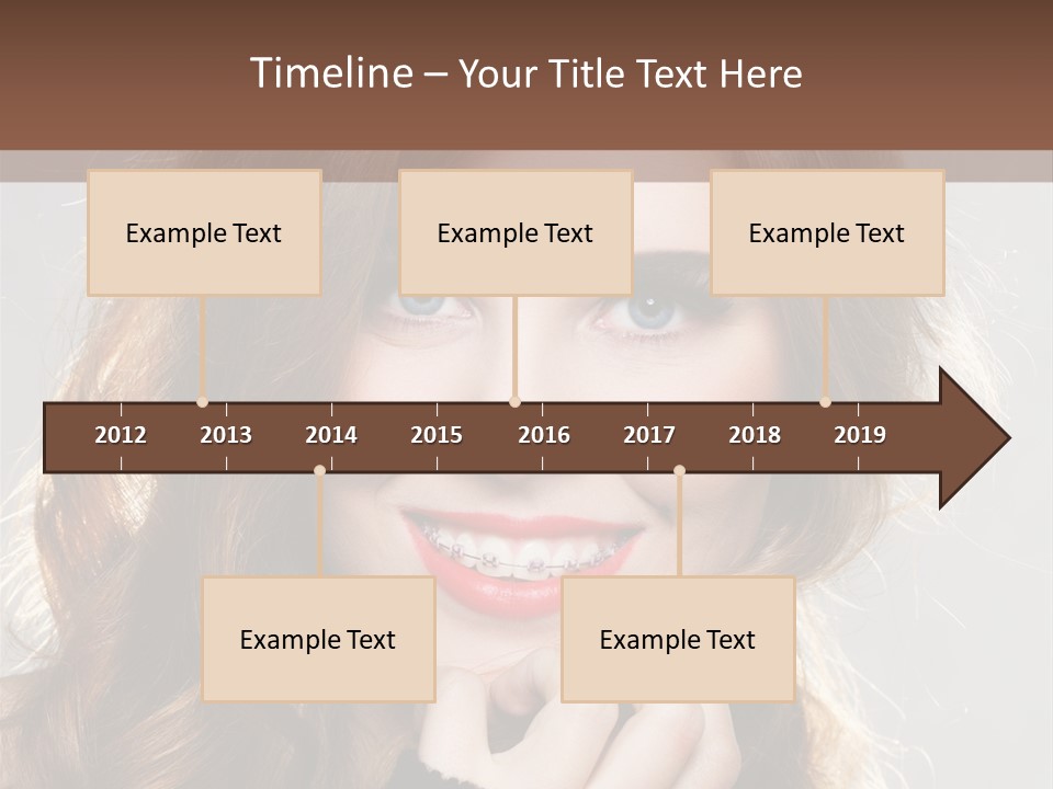 Smile Teeth Caucasian Fashion PowerPoint Template