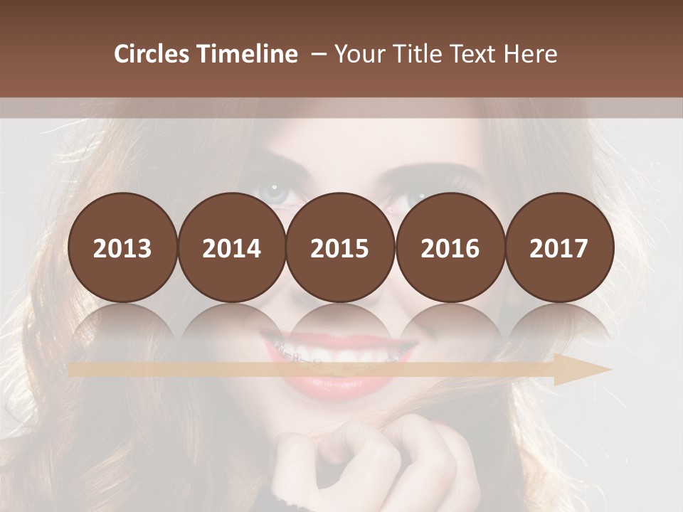 Smile Teeth Caucasian Fashion PowerPoint Template