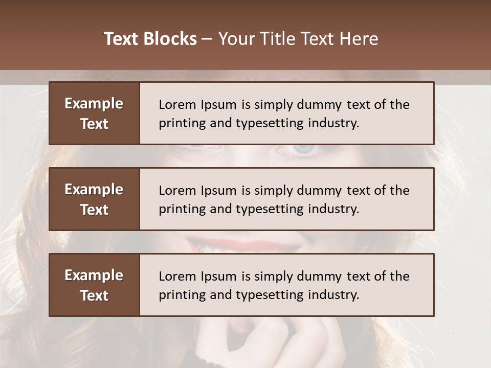 Smile Teeth Caucasian Fashion PowerPoint Template