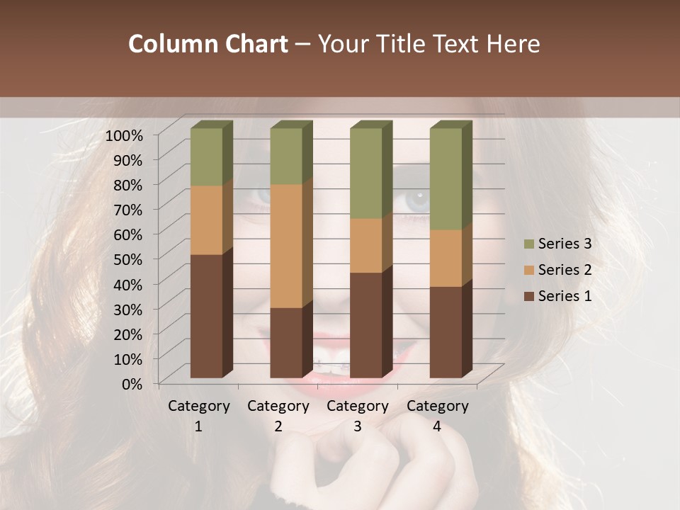 Smile Teeth Caucasian Fashion PowerPoint Template