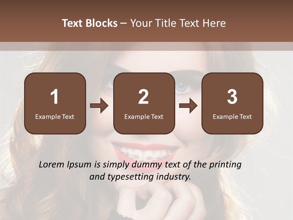 Smile Teeth Caucasian Fashion PowerPoint Template