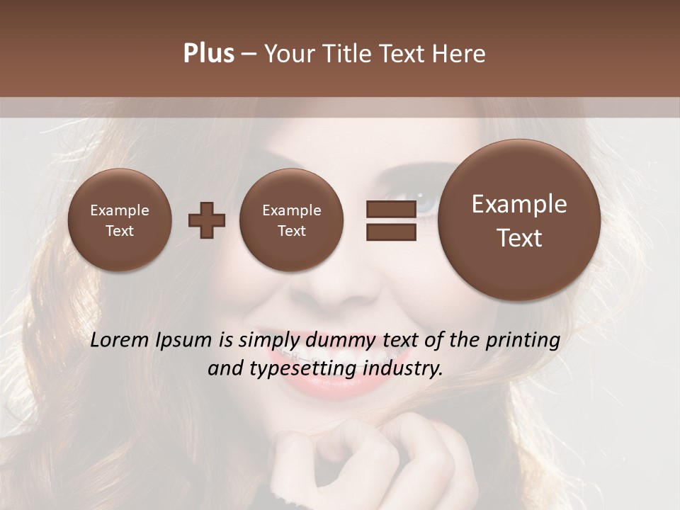 Smile Teeth Caucasian Fashion PowerPoint Template