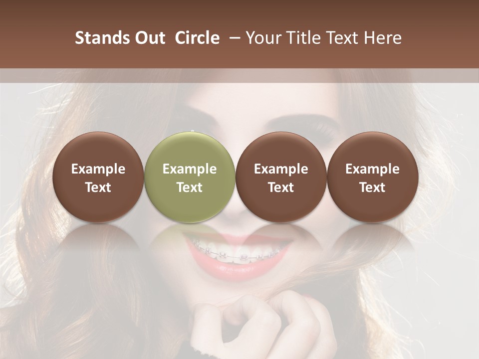 Smile Teeth Caucasian Fashion PowerPoint Template