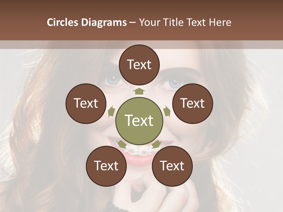 Smile Teeth Caucasian Fashion PowerPoint Template