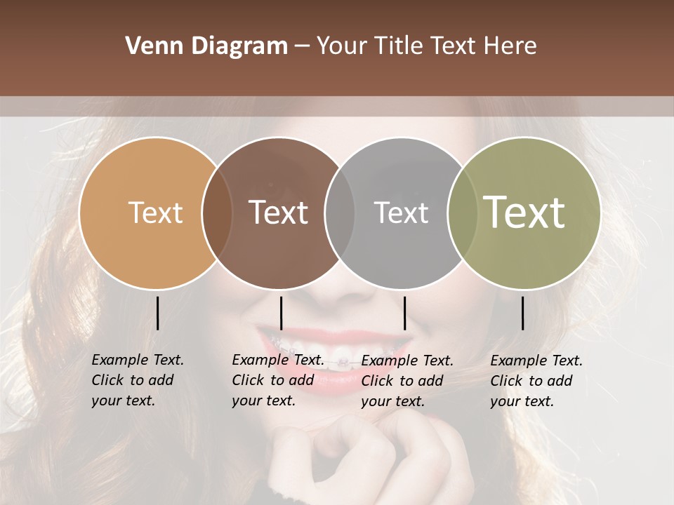 Smile Teeth Caucasian Fashion PowerPoint Template