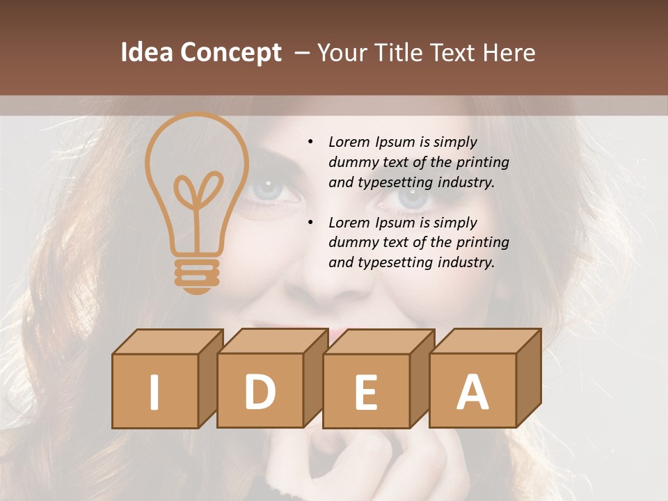 Smile Teeth Caucasian Fashion PowerPoint Template