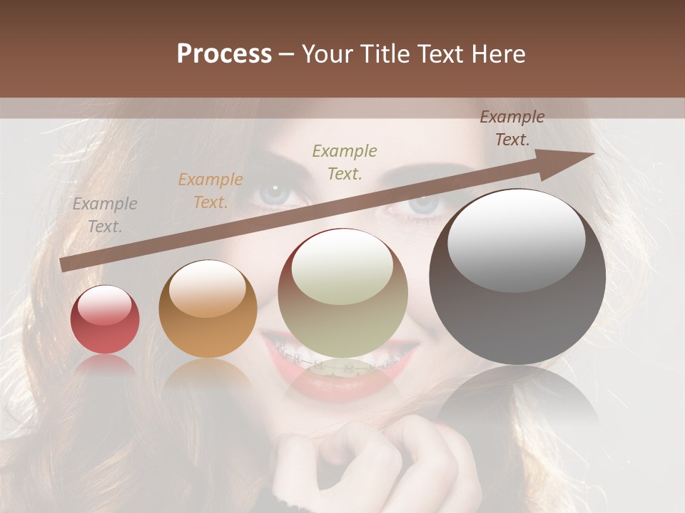 Smile Teeth Caucasian Fashion PowerPoint Template