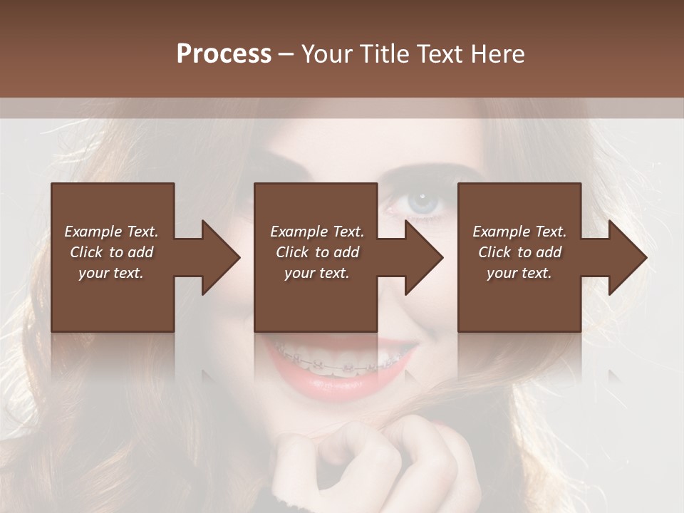 Smile Teeth Caucasian Fashion PowerPoint Template