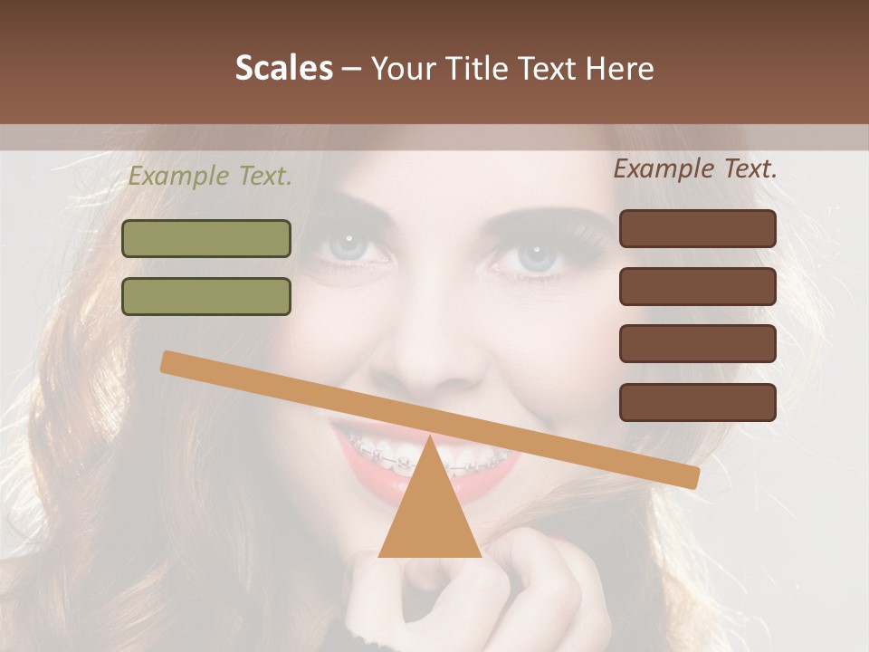 Smile Teeth Caucasian Fashion PowerPoint Template