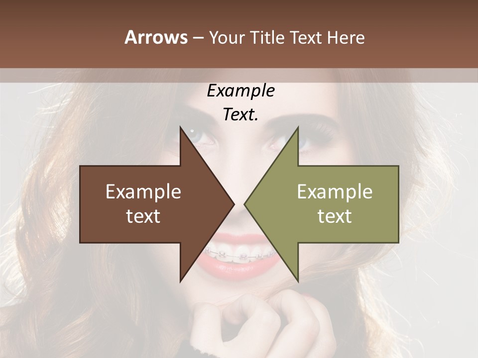 Smile Teeth Caucasian Fashion PowerPoint Template