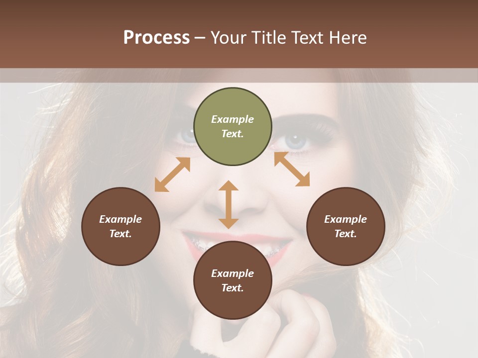 Smile Teeth Caucasian Fashion PowerPoint Template