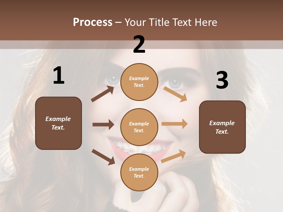 Smile Teeth Caucasian Fashion PowerPoint Template