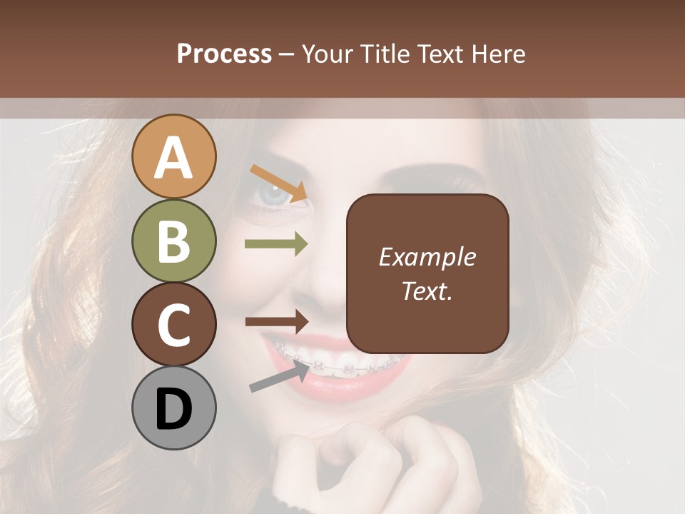 Smile Teeth Caucasian Fashion PowerPoint Template