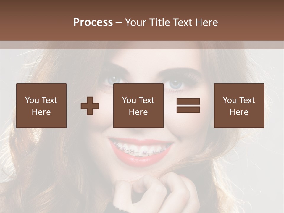 Smile Teeth Caucasian Fashion PowerPoint Template