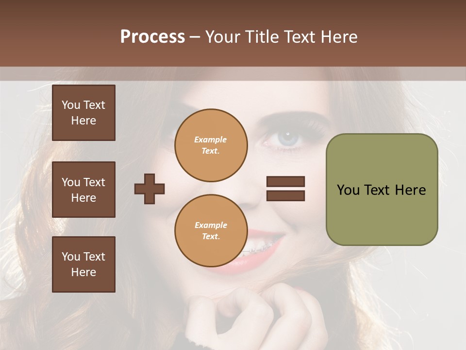 Smile Teeth Caucasian Fashion PowerPoint Template