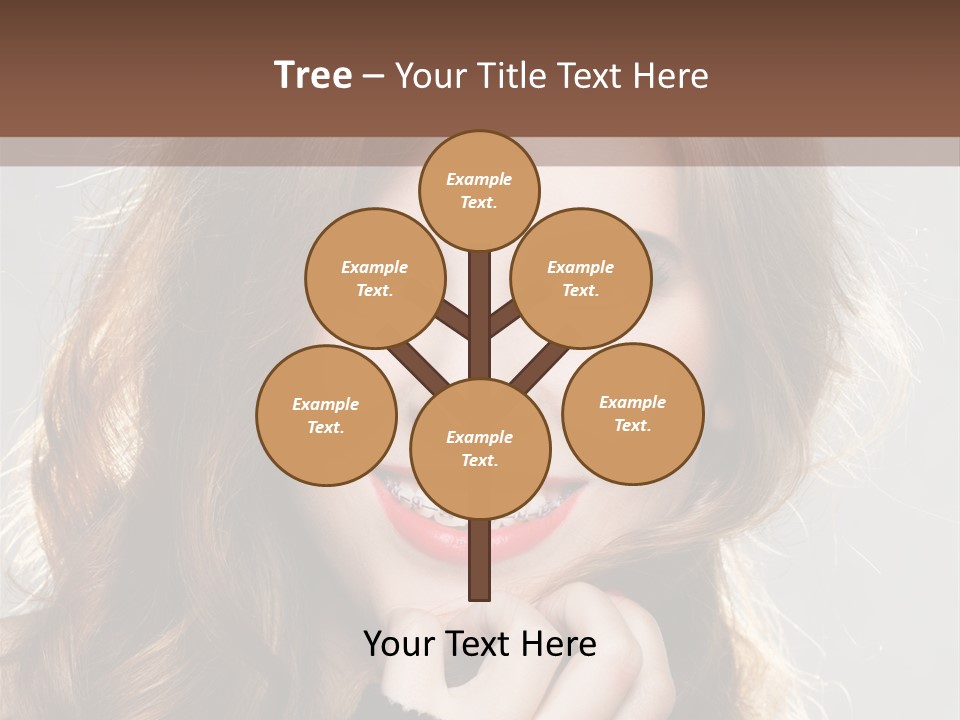 Smile Teeth Caucasian Fashion PowerPoint Template