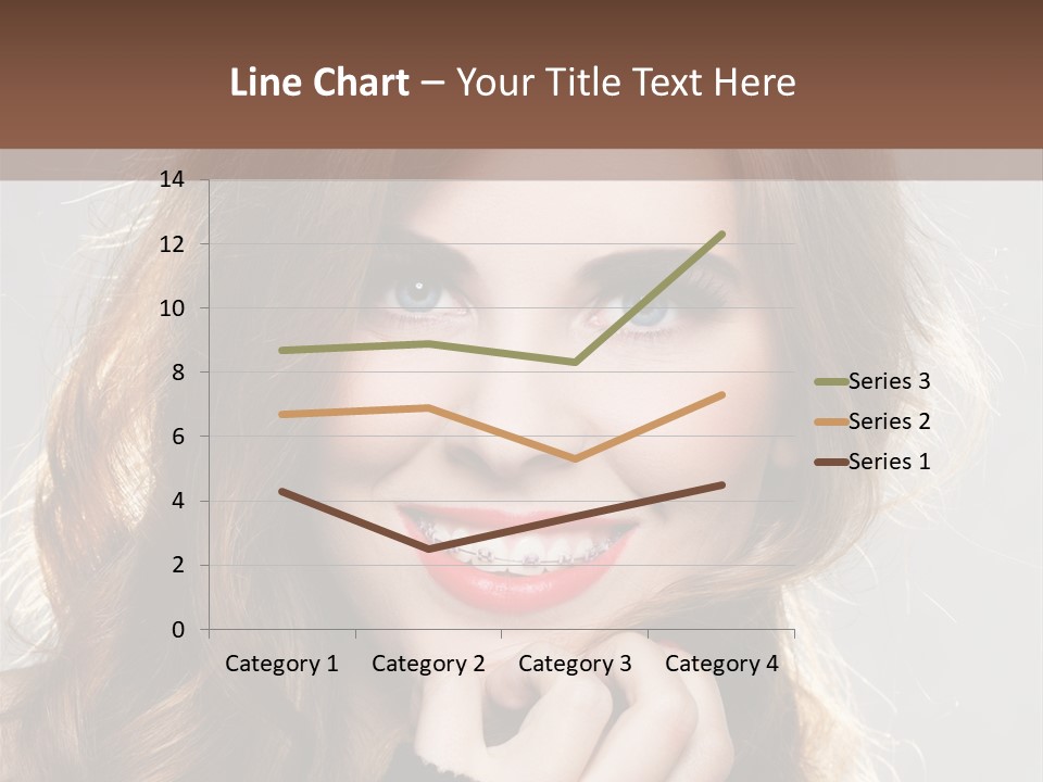 Smile Teeth Caucasian Fashion PowerPoint Template
