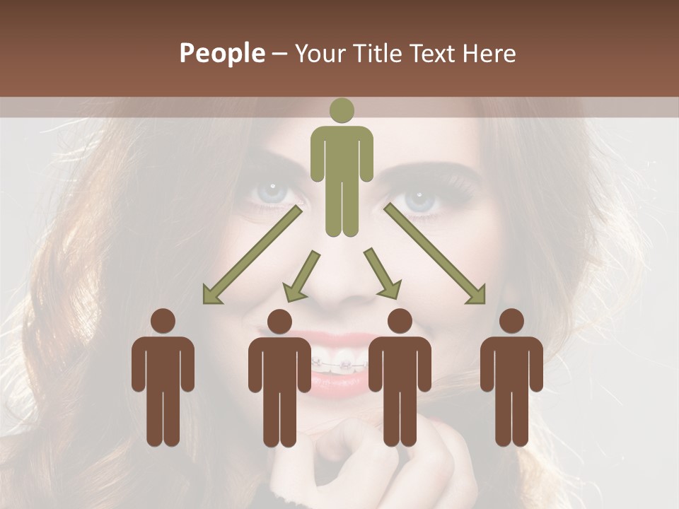 Smile Teeth Caucasian Fashion PowerPoint Template