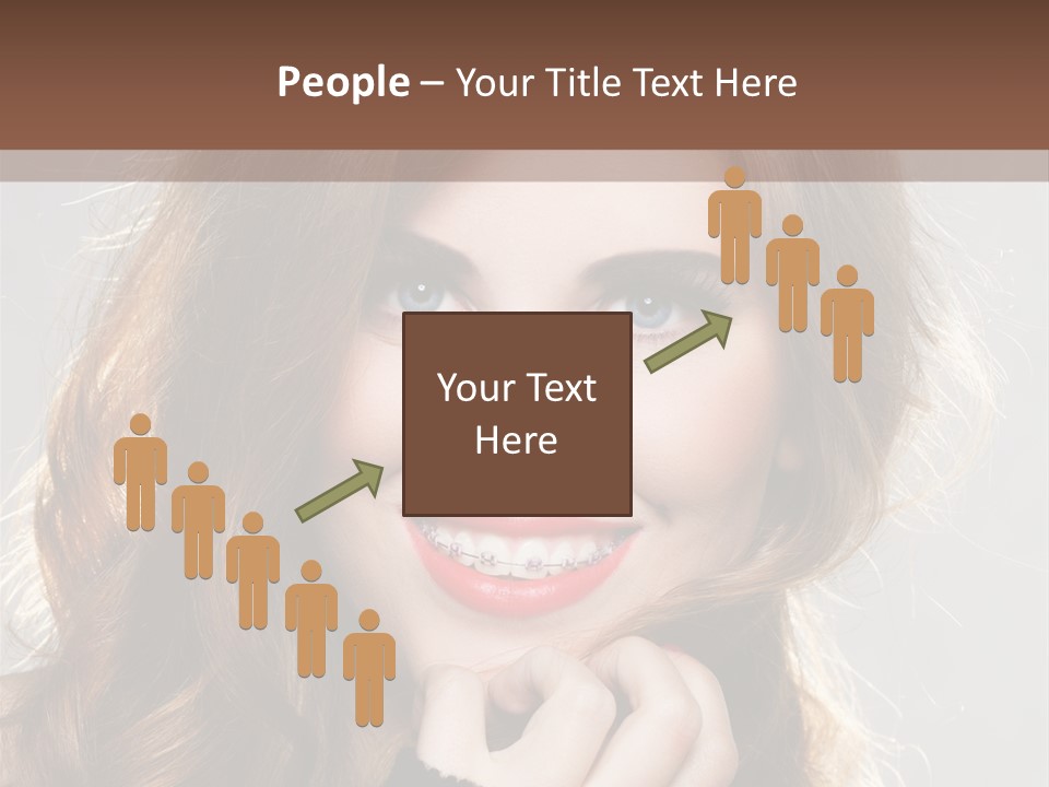 Smile Teeth Caucasian Fashion PowerPoint Template