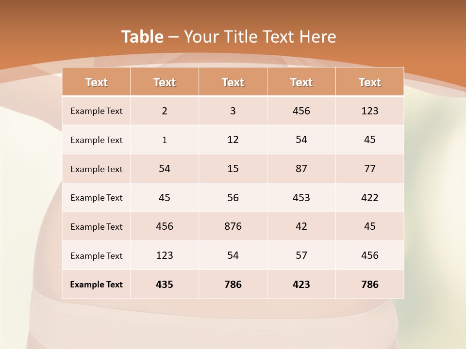Loss Belly Abdomen PowerPoint Template
