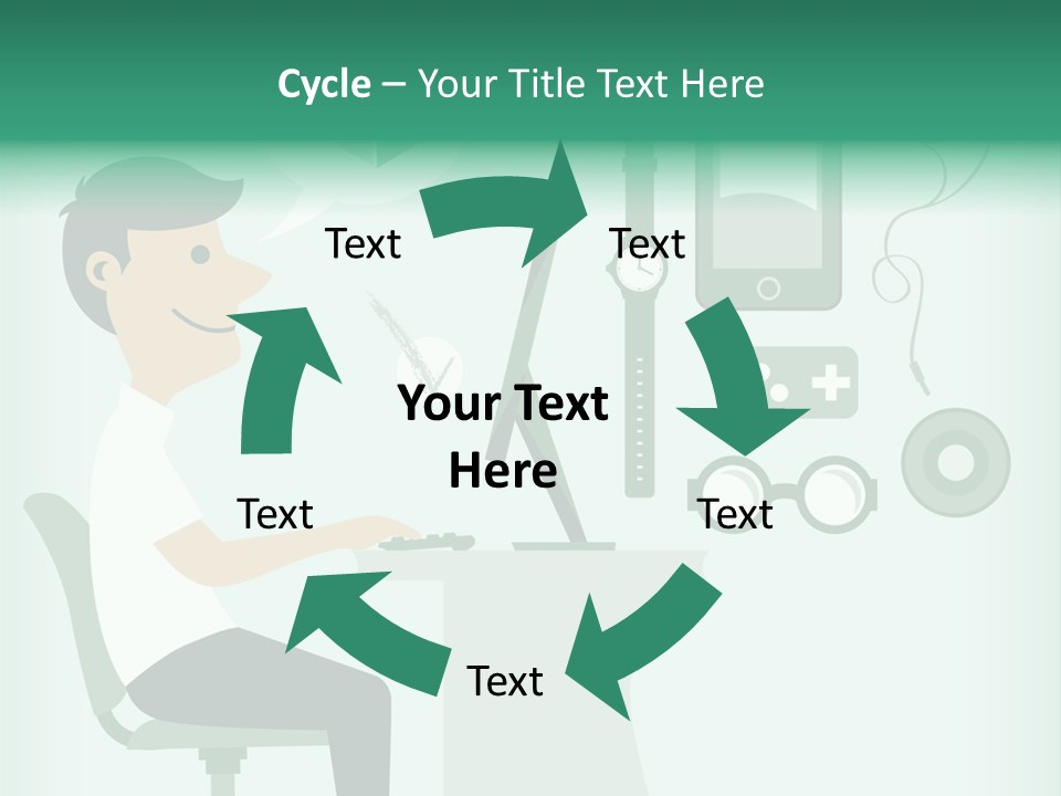 Market Symbol Delivery PowerPoint Template