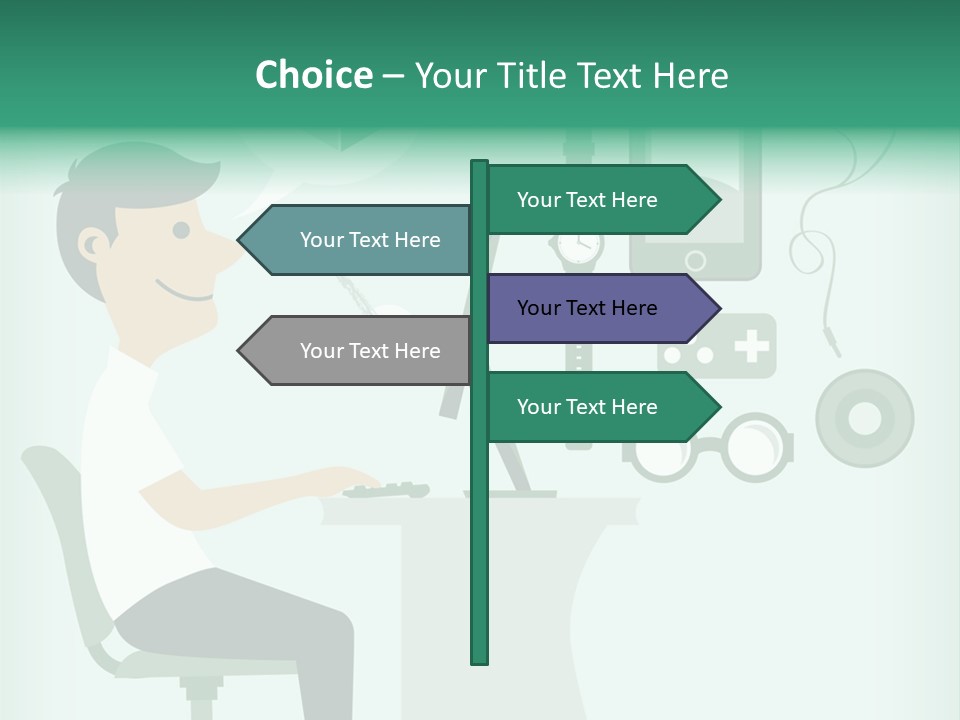 Market Symbol Delivery PowerPoint Template