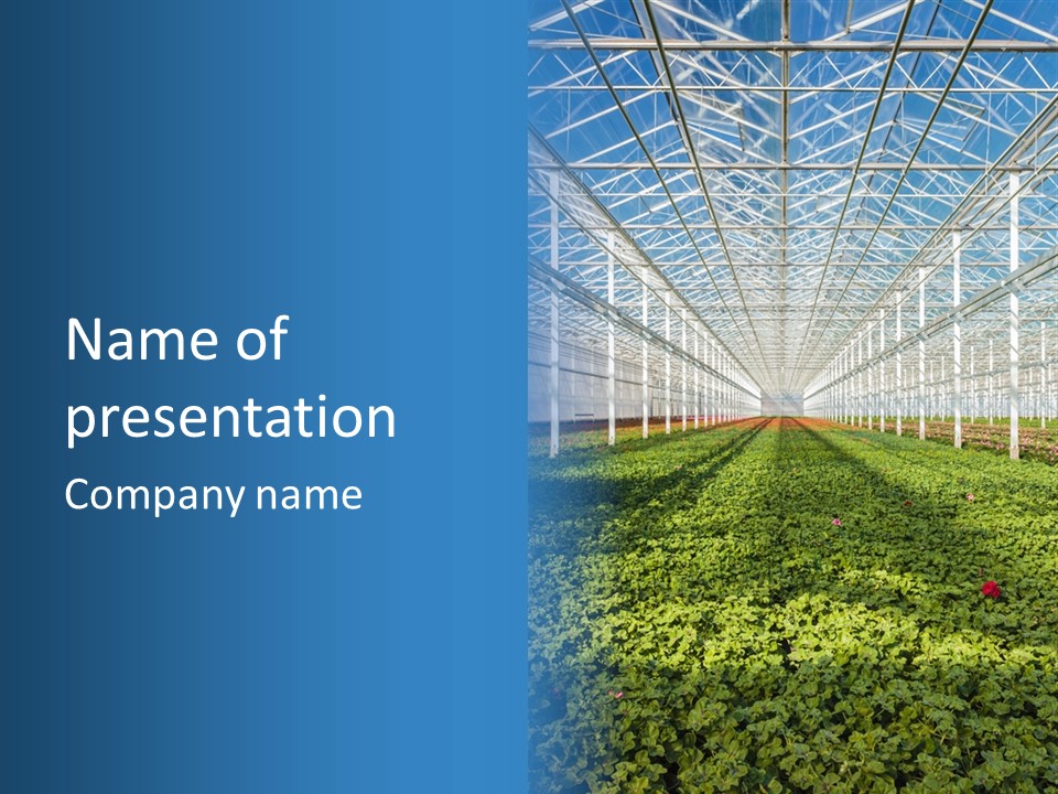 Sell Farm Greenhouse PowerPoint Template