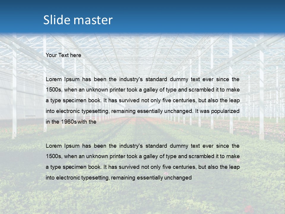 Sell Farm Greenhouse PowerPoint Template