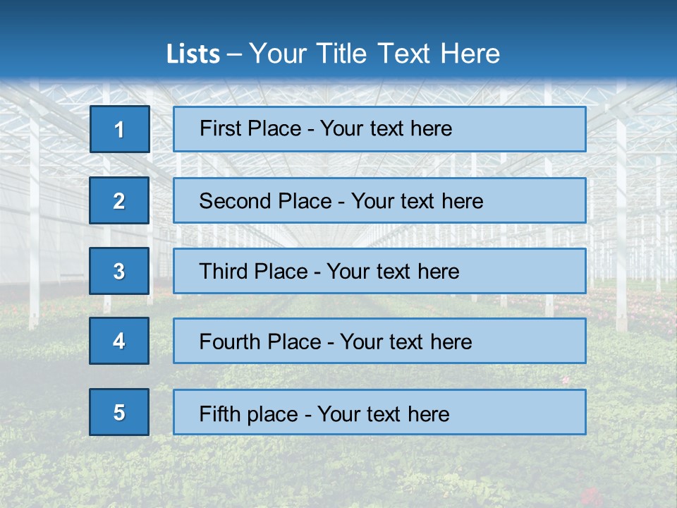 Sell Farm Greenhouse PowerPoint Template