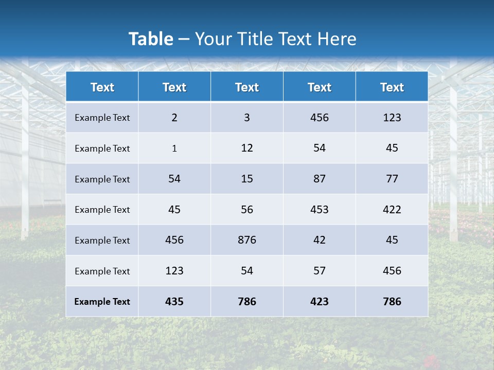 Sell Farm Greenhouse PowerPoint Template