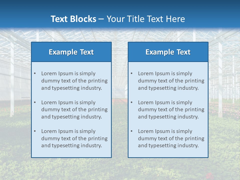 Sell Farm Greenhouse PowerPoint Template