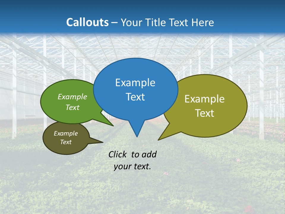 Sell Farm Greenhouse PowerPoint Template