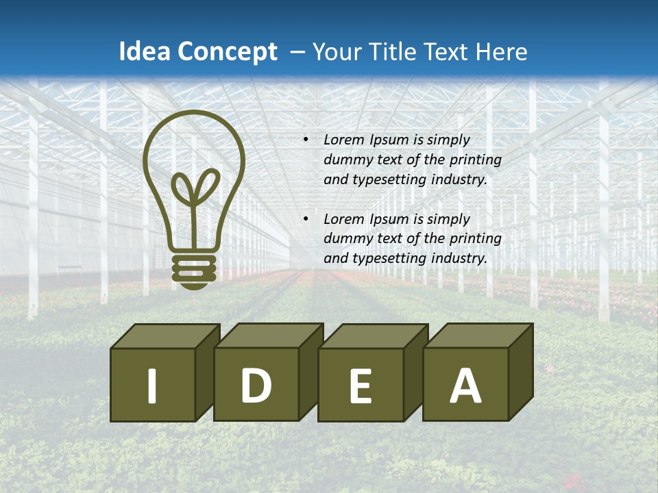Sell Farm Greenhouse PowerPoint Template
