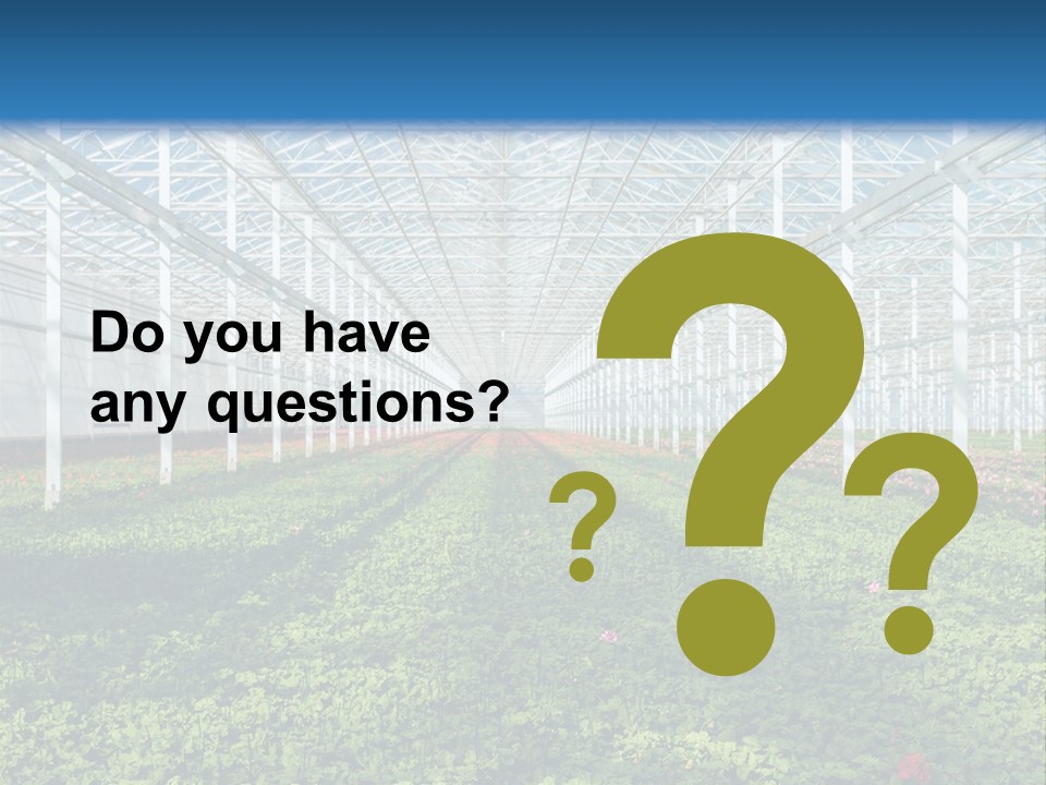 Sell Farm Greenhouse PowerPoint Template