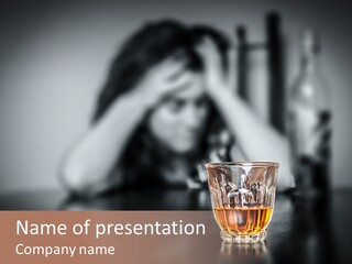 Upset People Table PowerPoint Template